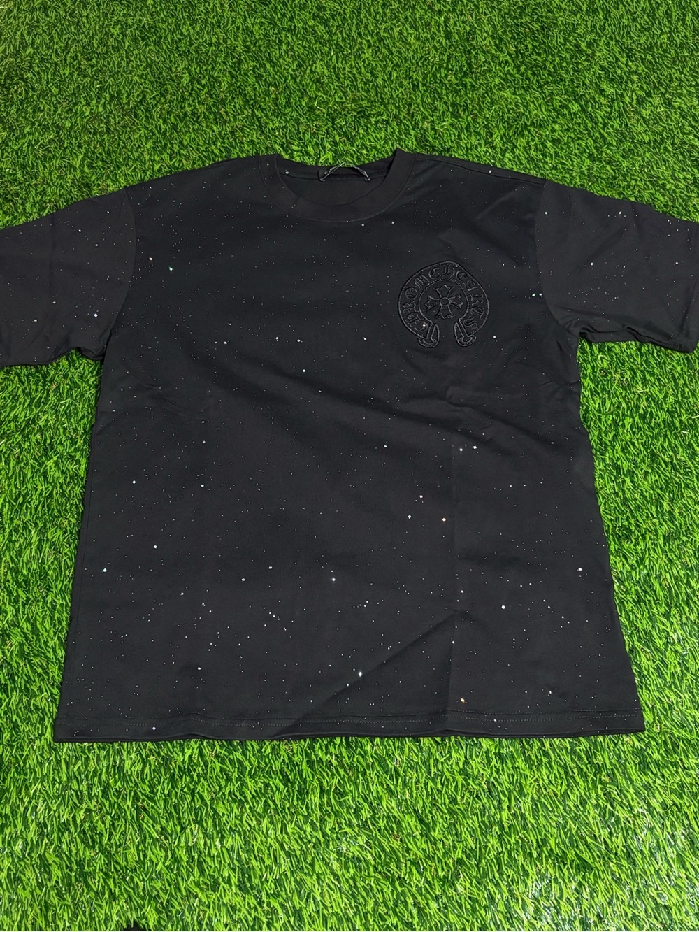 Chrome Hearts Black Speckle Logo Tee